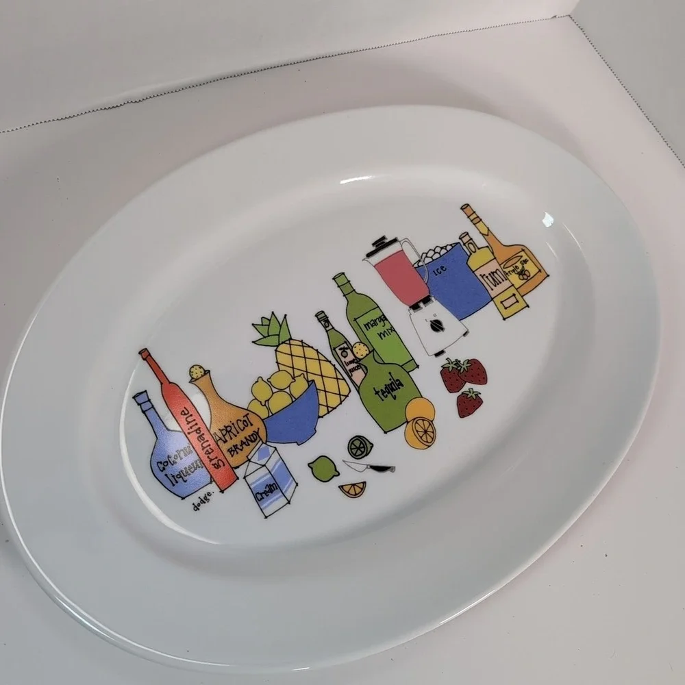 Porcelain Margarita Serving‎ Platter by Ursula Dodge for Signature Housewares